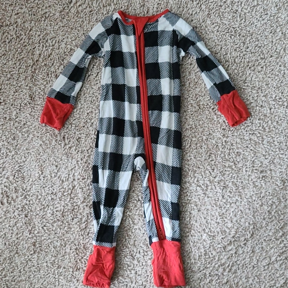 Little Sleepies 0-3month Zippy plaid